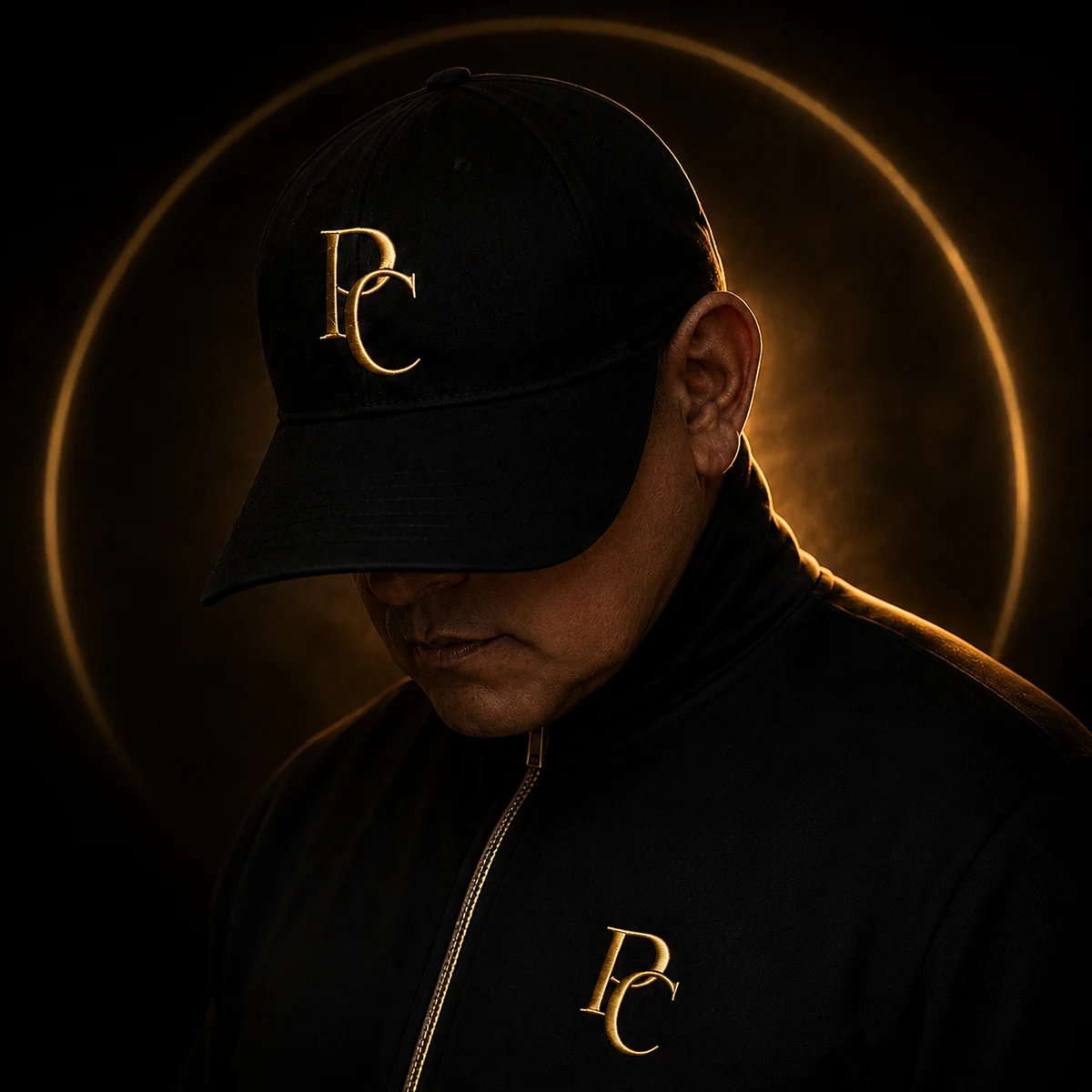Silueta de Poncho Contreras con gorra negra