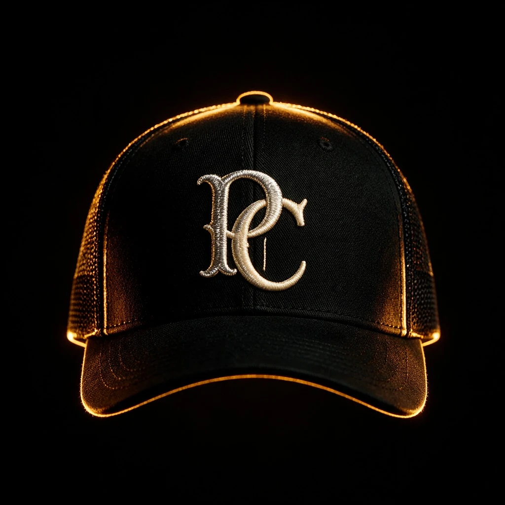 Gorra negra PC de Poncho Contreras